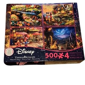 Ceaco Thomas Kinkade Disney Dreams Collection 4-in-1 Multipack Jigsaw Puzzle